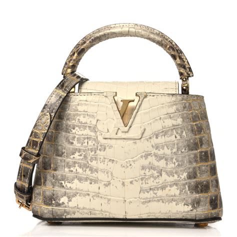 LOUIS VUITTON Himalaya Crocodile BB Capucines